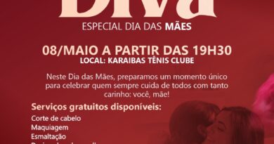 Hoje é Dia de Diva em Gurinhatã: ação especial em homenagem às mães será realizada no Karaíbas Tênis Clube