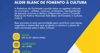 Gurinhatã realiza consulta pública para construção do plano de ação da Política Nacional Aldir Blanc de Fomento à Cultura
