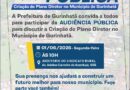 Audiência Pública para o Plano Diretor